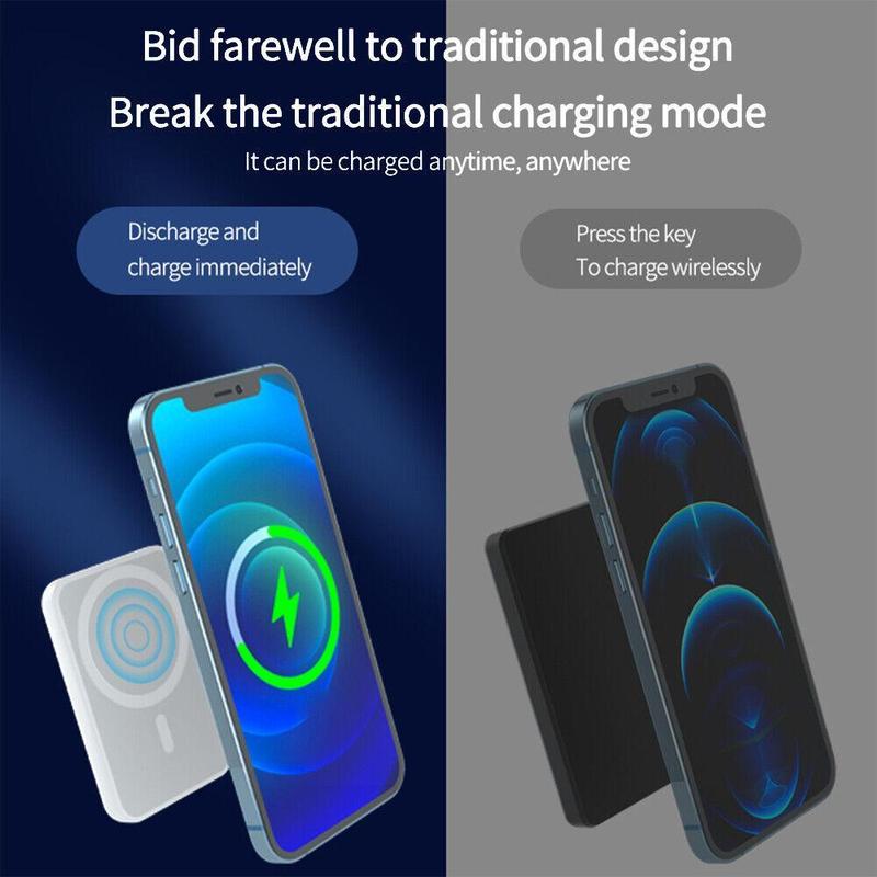 Portable Charger 5000mah, 10000mah Magnetic Power Portable Battery Pack Wireless Magnetic Charger for iPhone 15 14 13 12 Series, Charging Cable Not Included