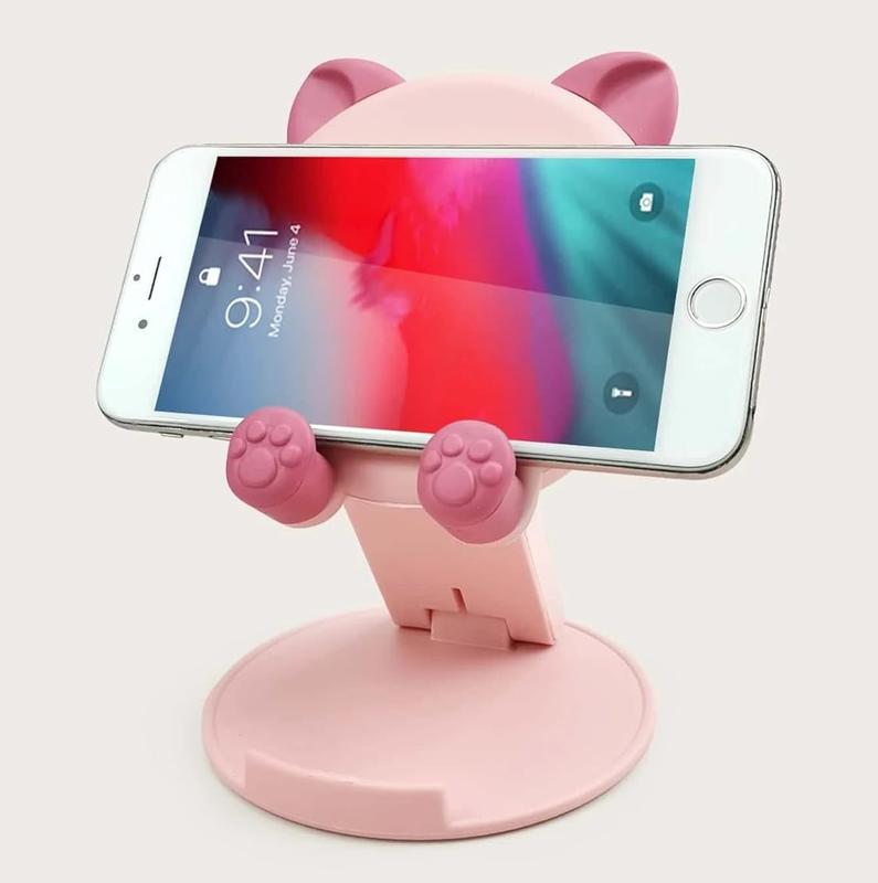 Cute Foldable Phone Stand Pink Adjustable Pig Cell Phone Stand Desk Portable Accessories for All Phones, Desk Work Phone Calls facetime Movie Watching and More (Pink), christmas gift ideas Black Friday Deals tiktok shop store