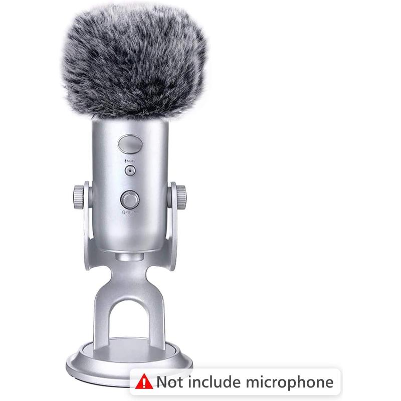 Microphone Furry Windscreen Muff, Mic Pop Filter Mask Shield for Blue Yeti, For Yeti Pro Microphones