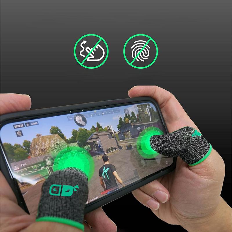 GAMINJA Finger Glove, Anti-slip Fingertip Gloves, Anti-sweat Touch Screen Game Finger Thumb Cover, Console Accessories for PUBG Mobile Game