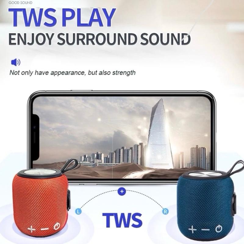 Waterproof Portable Bluetooth Speaker with TWS Function and Long Battery Life for Smartphone Audio Compatibility