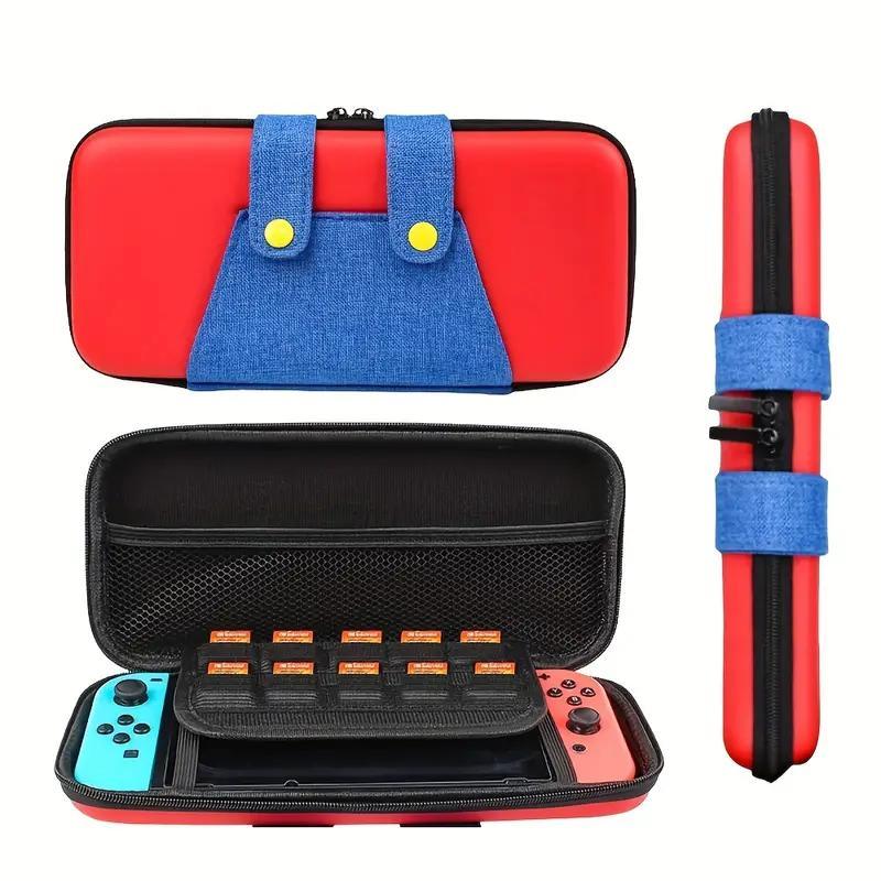 Portable Storage Bag for Nintendo Switch, Multi Grid Game Console Storage Bag, Hard Shell Game Console Carrying Case, Console Accessories