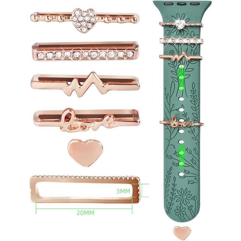 Watch Band Charms (Band Included), Compatible with Apple Watch Band 38mm 40mm 41mm,