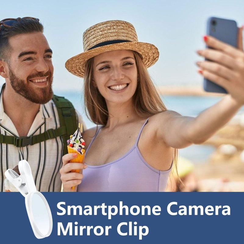 Phone Camera Mirror, Phone Clip-on Design Selfie Mirror, Selfie Accessories for Women & Girls, Fashion Phone Accessories