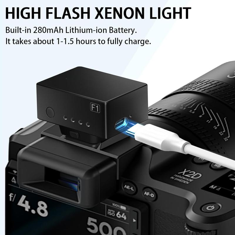 F1 Mini Camera Flash Camera Flash Speedlite for Ricoh (GR3 GR3X,etc.) Fuji Sony Nikon Canon,Digital Film Cameras,Portable Mini hot Shoe Flashlight for DSLR Cameras. Smartphone