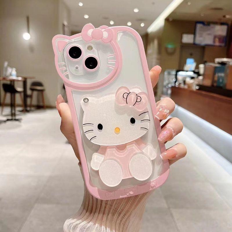 Sanrio Hello Kawaii Cartoon Phone Case For iPhone 15 14 13 12 11 Pro Max 7 8 Plus XR XS MAX Y2K Pink Girl Cute Back Cover