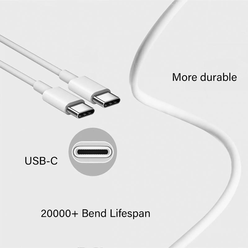 Premium USB-C to USB-C Cable (3 6FT) – Fast charging, data sync, durable & efficient for quick, reliable performance.