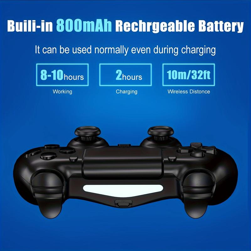 YUYIU Wireless new Controller Compatible With Ps4 Slim Pro Windows PC,With 3.5mm Audio Jack, Touch Pad, Six Axis Motion Control, Charging Cable