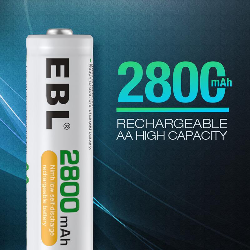 EBL Updated 808U Battery Charger with AA AAA Ni-MH Rechargeable Batteries