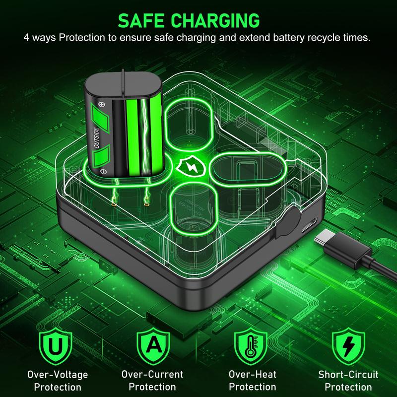 BEBONCOOL Charger for Rechargeable Xbox One Controller Battery Pack with 4x5520mWh Batteries for Xbox Series X S,Xbox One S X Elite