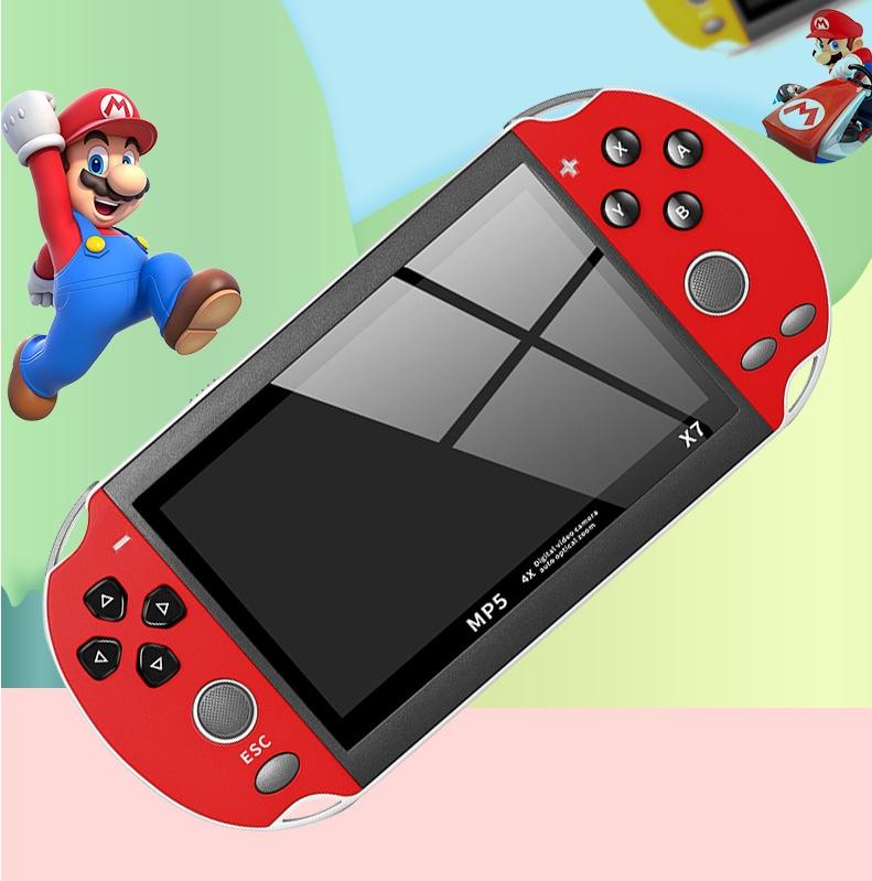 X7 Handheld Game Console, X7 4.1 4.3 Inch Video Game Console Handheld Game Players Double Rocker 8GB Memory Built in 1000 Games MP5 Game Controller TV Output