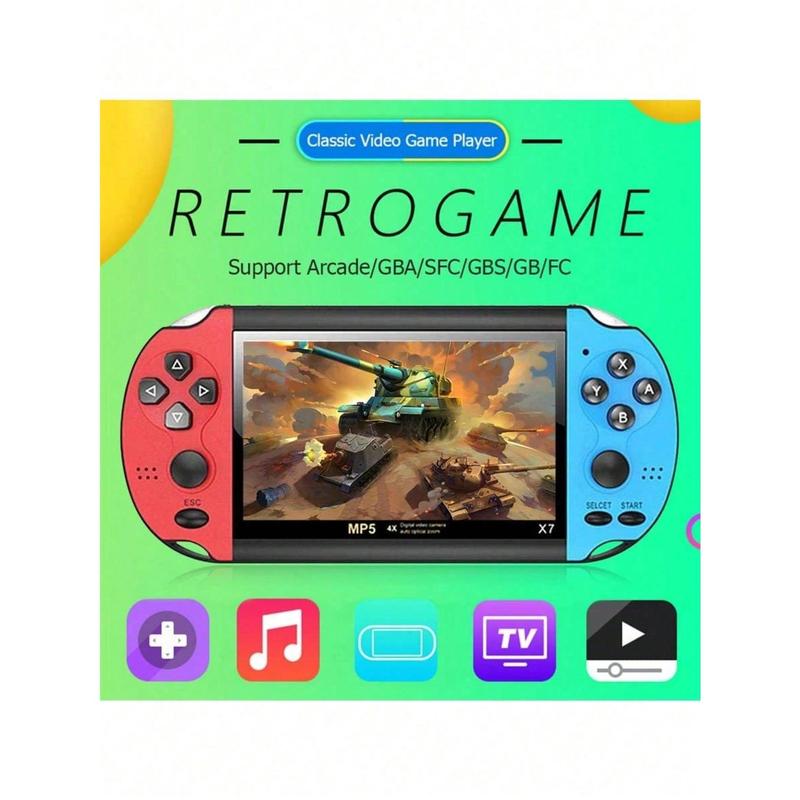 X7 Handheld Game Console More Than 2,000 Popular Games 8GB The X7 Plus Game Console Supports Eight Emulators Which Can Be Connected To TV Video Playback Music Playback Game Download Recording Etc. Via E-Book. Smart Camera MP5 Handheld Game Console, Christ