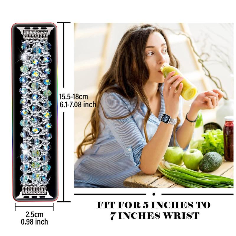 Shiny Bead Replacement Watch Band, Faux Pearl Decor Watch Band, Watch Band for Apple Watch, Wearable Accessories for Apple Watch Ultra Series SE 9 8 7 6 5 4 3 2 1