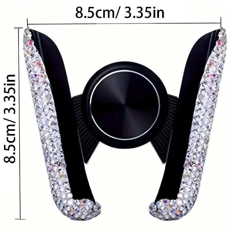 Rhinestone Decor Car Phone Holder, Car Air Vent Phone Holder, 360 Degree Adjustable Phone Bracket, Universal Car Interior Accessories