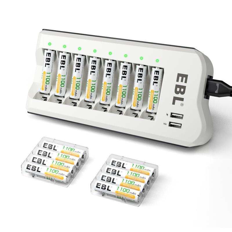 EBL Updated 808U Battery Charger with AA AAA Ni-MH Rechargeable Batteries