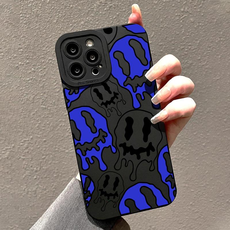 Creative Ghost Pattern Phone Case for Summer, TPU All-inclusive & Drop-resistant Phone Protective Cover, Decorative Phone Accessories Compatible with iPhone 11 12 13 14 15 Pro Max Plus, Smartphone Case