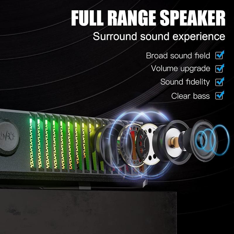 Smalody Computer Speakers, USB Powered HiFi  PC Speaker, Dynamic LED Gaming Computer Sound bar with Microphone, Bluetooth and USB Aux-in Connection PC Speakers for Desktop,Monitor,Gaming,Laptop