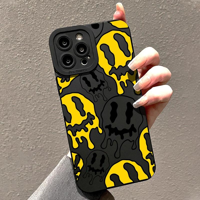 Creative Ghost Pattern Phone Case for Summer, TPU All-inclusive & Drop-resistant Phone Protective Cover, Decorative Phone Accessories Compatible with iPhone 11 12 13 14 15 Pro Max Plus, Smartphone Case