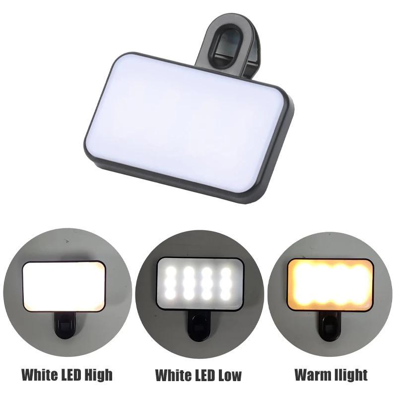 Clip-on Selfie Light, Mini Portable Clip-on Fill Light for Phone & Computer, Suitable for Makeup, Live Streaming, Web Conferencing, Video Calling & Selfies