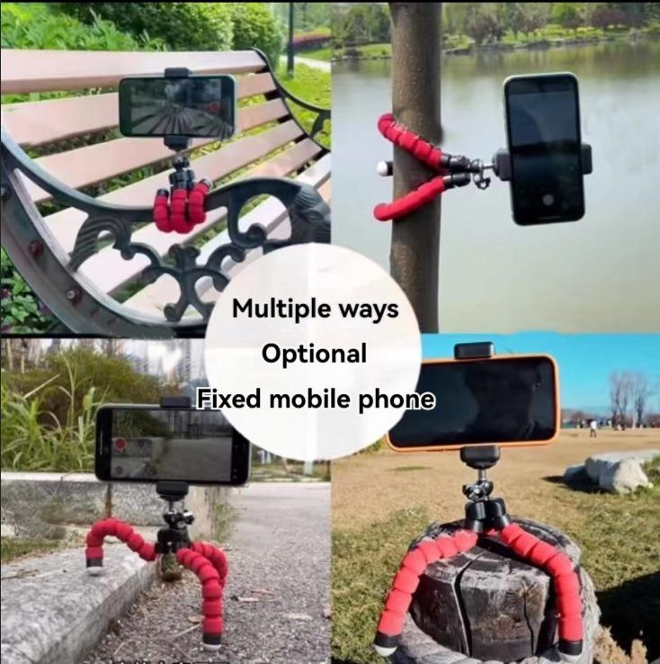 Deformable phone holder, mini, lightweight and convenient to carry Accessories  Foldable Compact Tripod Portable Adjustable Folding Mobile Selfie Cellphone