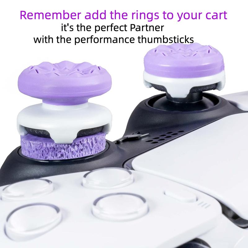 Performance Thumbsticks Galaxy Black for Playstation 5 (PS5) , Playstation 4 (PS4)and Xbox Controller,Control Freaks,Performance Thumbsticks and Precision Rings | 1 High-Rise, 1 Mid-Rise