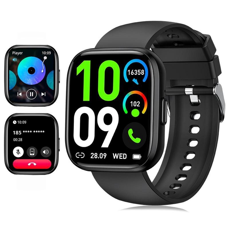 2024 Smart Watches for Men Women Fashion Smartwatch for Smartphone 1.85'' HD Screen Digital Watch with Wireless Call Music Playback 100+ Sports Modes