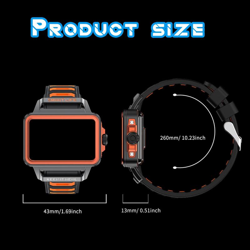 Multifunctional Smart Watch, Summer Fashionable Digital Smartwatch with Message Reminder & Multiple Sports Modes, Waterproof Fitness Monitoring Sports Watches for Men, Brightness Adjustment Smart Watch for iPhone & Andriod Smartphone, Wearable Devices