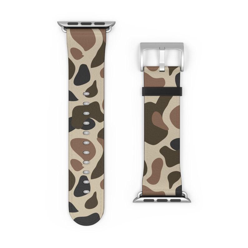 Camo Hunting Apple Watch Band Old School Waterfowl Watch Strap Deer Duck 38mm-45mm Series 3-9 SE Woodland Camo band Turkey Hunting Camo band