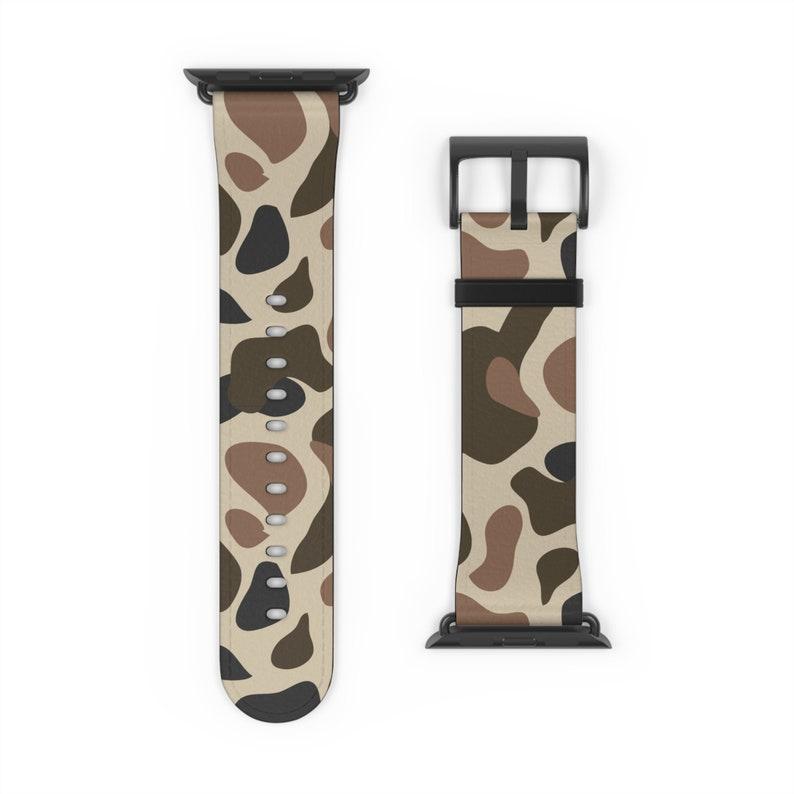 Camo Hunting Apple Watch Band Old School Waterfowl Watch Strap Deer Duck 38mm-45mm Series 3-9 SE Woodland Camo band Turkey Hunting Camo band