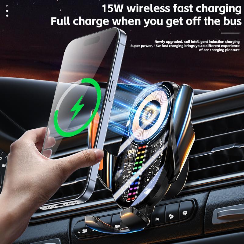 Gravity Car Phone Holder, Phone Air Vent Clip Mount Support Wireless Charging, Cellphone NavigationBracket for iPhone & Android Phones