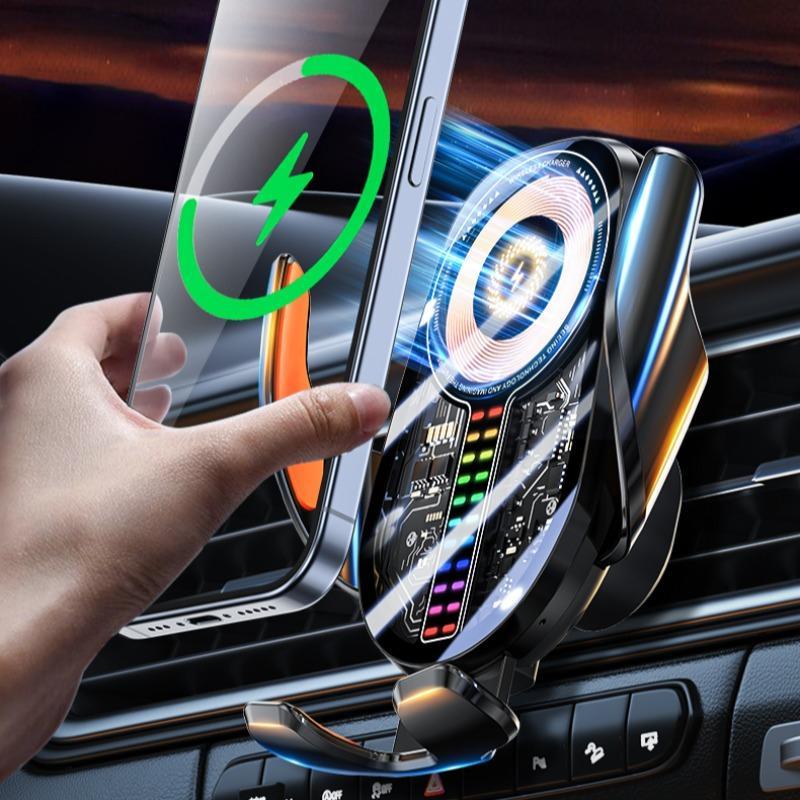 Gravity Car Phone Holder, Phone Air Vent Clip Mount Support Wireless Charging, Cellphone NavigationBracket for iPhone & Android Phones