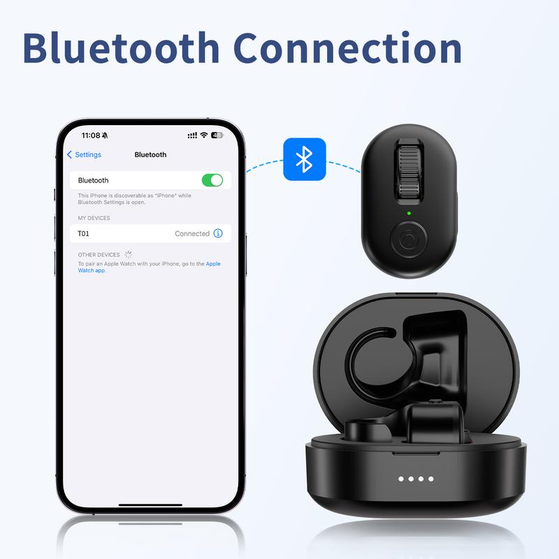 Kinmates Must-Have TikTok Scrolling Remote Control Ring: Enhance Your Viewing Experience – Bluetooth Page Turner for iPhone, iPad, iOS, and Android