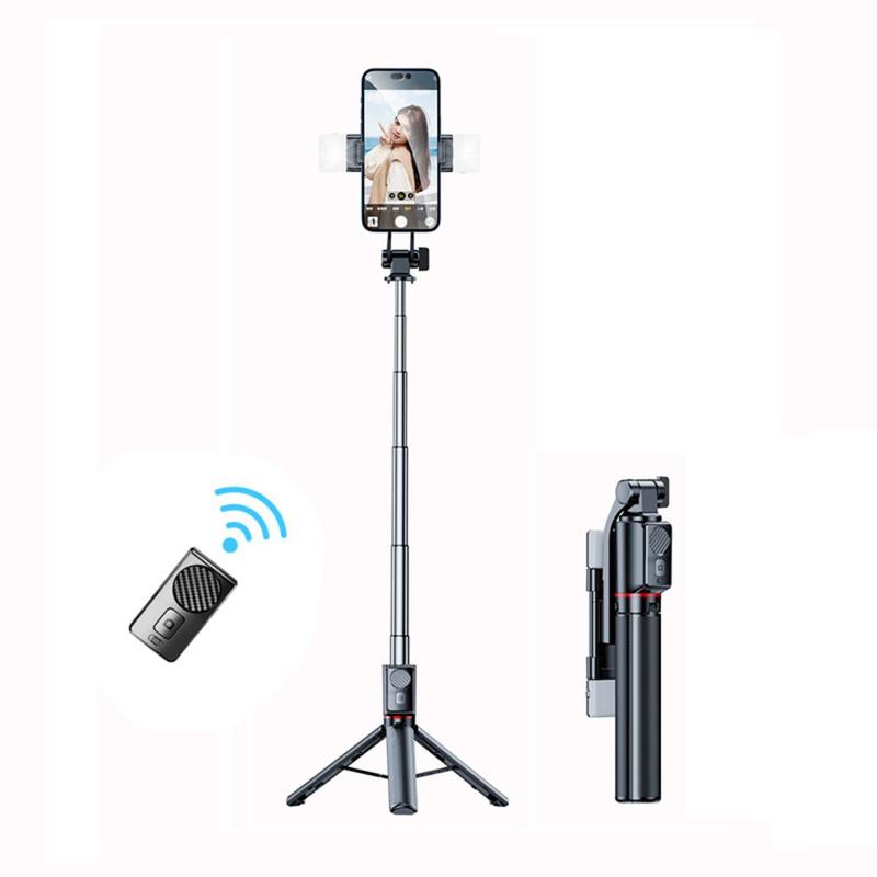 Newly upgraded remote control tripod selfie stick with two fill lights, iPhone holder, selfie tripod, suitable for Apple 15 14 13, Samsung Accessories with  remote