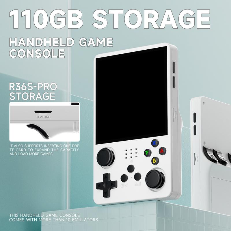 NEW R36S Retro Handheld Game Console with 110G Built-in 20000+ Classic Games, Open Source Linux System 3.5 Inch IPS Screen Portable Pocket Video Player Consolaportable  r36s   Handheld Game Player  Retro Video  Room Gadget Protection Protection