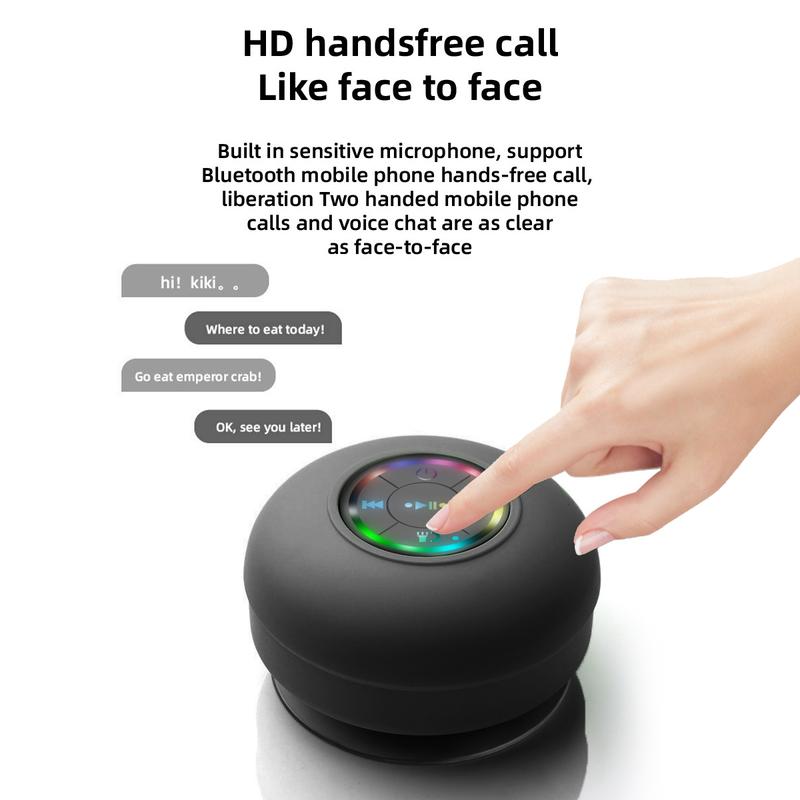 Mini Bluetooth Shower Speaker,Portable Bluetooth-compatible Speaker for Beach,Shower & Home Mini Portable Wireless Speaker.Portable Wireless Speaker with Suction Cup.Pairs Easily to Phones,Tablets,Computer,christmas 2024 ornament