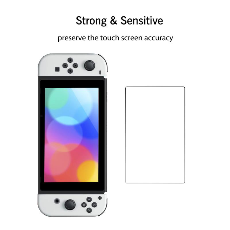 Tempered Glass Screen Protector for Nintendo Switch OLED Model 2021 [7 Inch] Anti Scratch 9H Hardness [2 Pack]