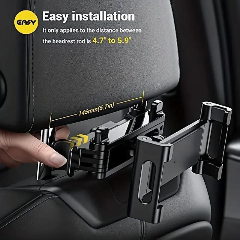 Car Headrest Tablet Holder, Car Seat Back Tablet Mount, Multifunctional Car Storage Holder for Tablet & Phone