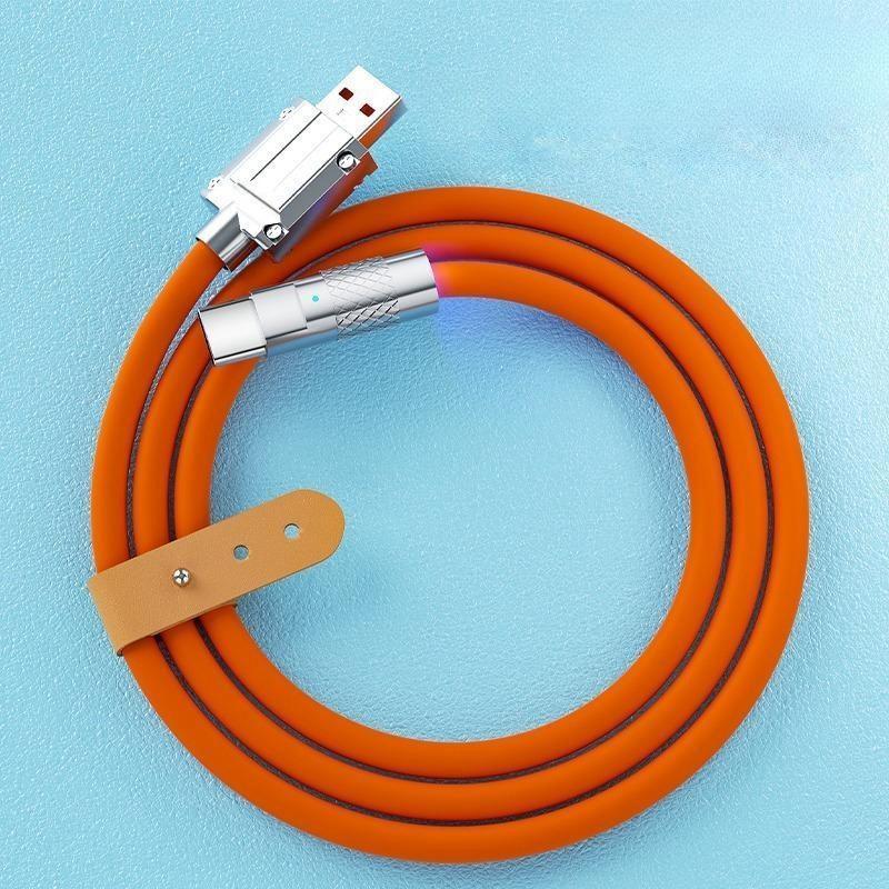 120W Zinc Alloy Fast Charging Data Cable, 6A USB to C Cable, Durable Cable Suitable for Phone, Mobile Phone Accessories