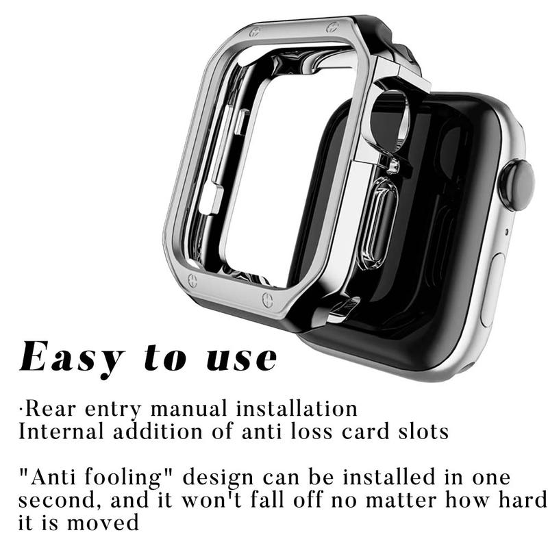 TPU Electroplated Watch Case, 1 Count Anti-fall Watch Protective Cover, Watch Protector Compatible with Apple Watch Ultra 49mm 45mm 44mm 42mm 41mm 40mm 38mm