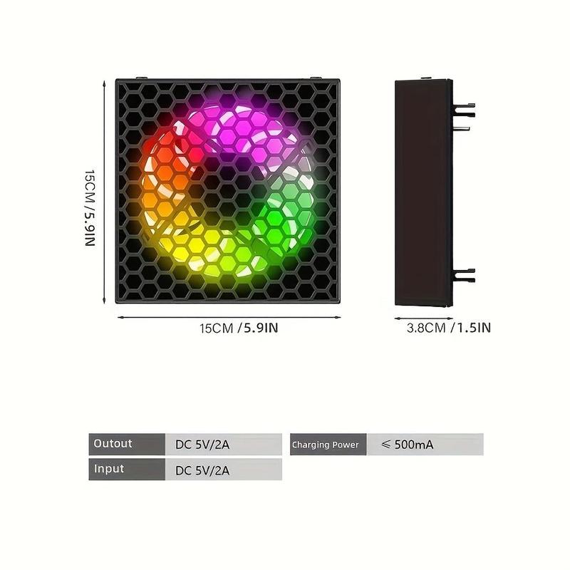 Cooling Fan with RGB Light & Headphone Hanging Storage Bracket, 1 Count Console Cooling Fan, Game Accessories for Xbox Series X Console