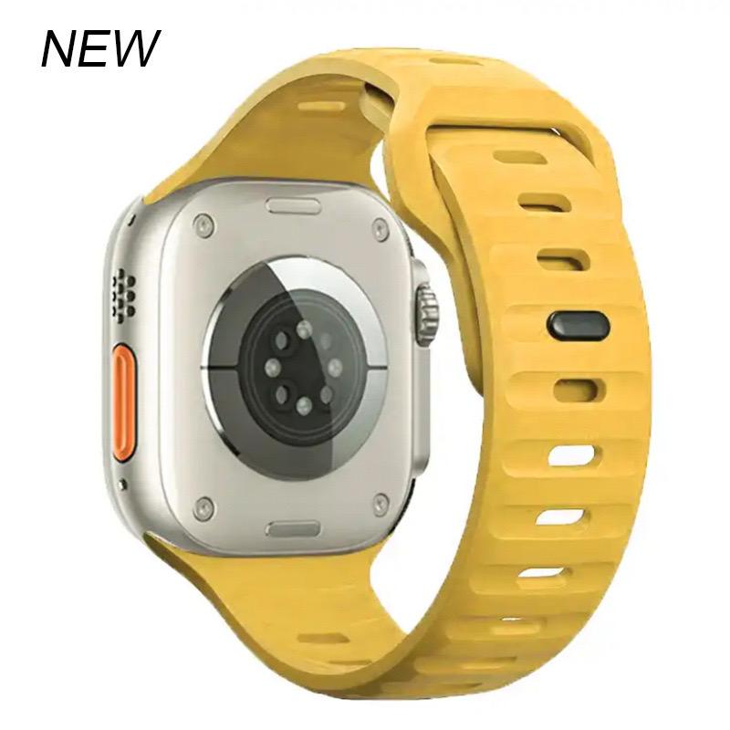 New Sport Bands Compatible with Apple Watch Ultra 2 Ultra Band, Apple Watch Bands for men 46mm 49mm 45mm 44mm 42mm, Silicone Loop Wide Waterproof Strap for Watch Series 10 9 8 7 6 5 4 SE 3 2 1