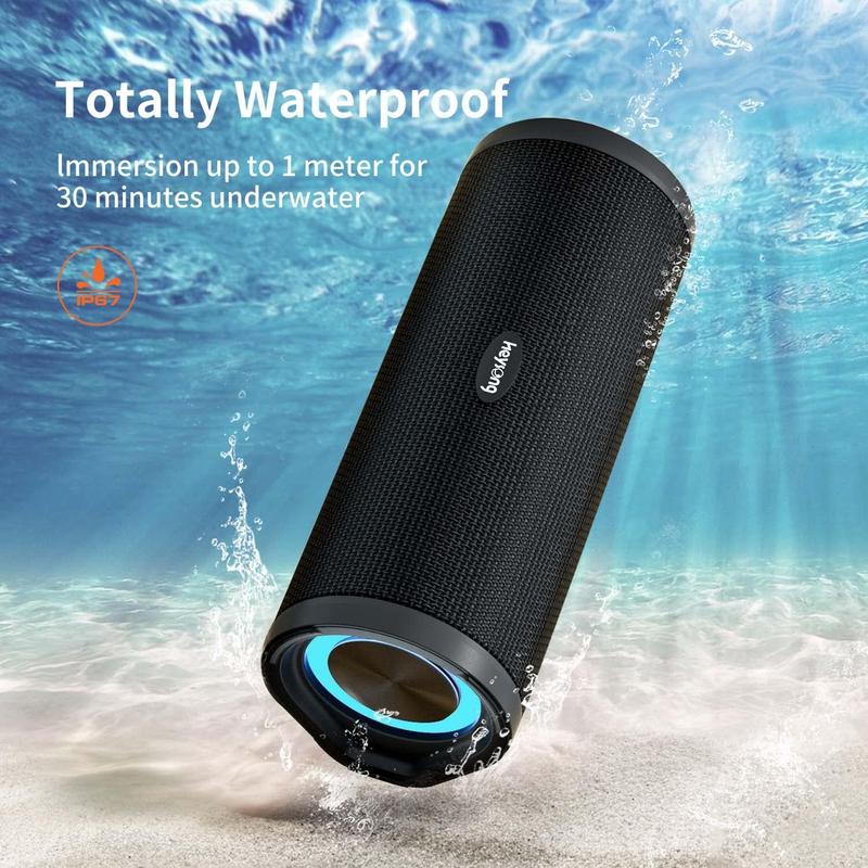 Portable Bluetooth Speaker with IPX7 Waterproof Rating and Enhanced Bass for All-Weather Performance - Audio, Smartphone