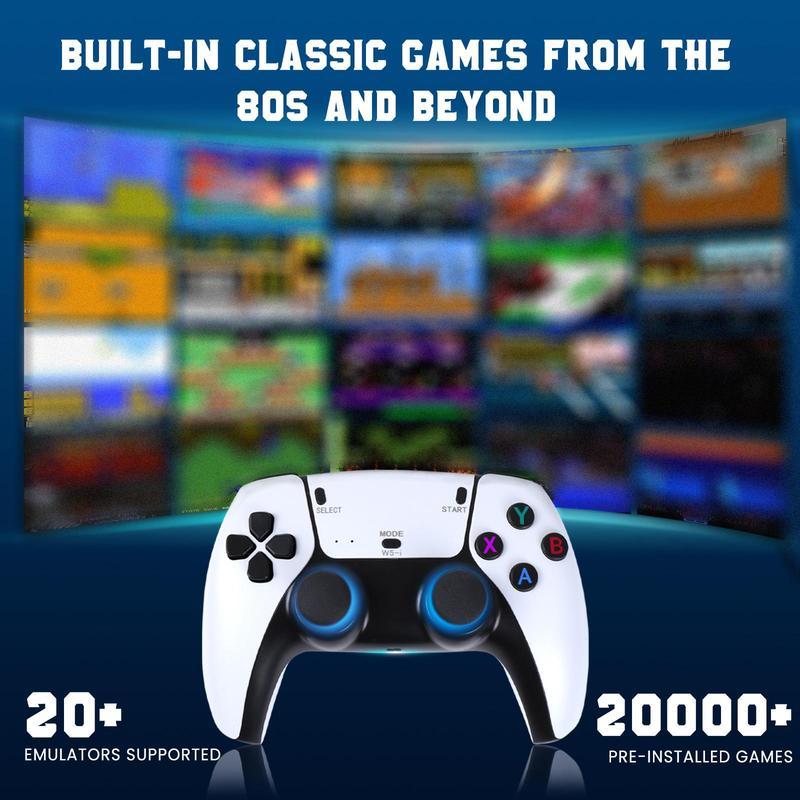 Retro Game Console 20,000-30,000+ Retro Games Stick, Revisit Classic GamesStick ,Retro Play Plug and Play VideoGames Stick 20+ Emulators, 4K HDMIOutput, Premium Competitive DualControllers Wireless Adapter Button Cable