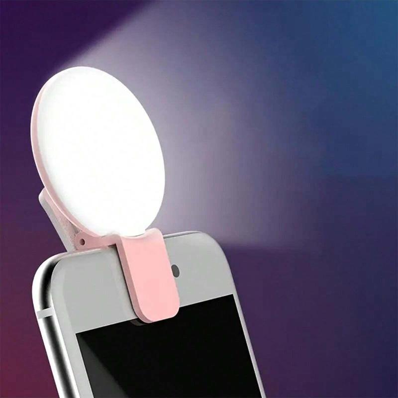 Portable Mini Selfie Light, USB Rechargeable Adjustable Brightness LED Light, Portable Selfie Light for Outdoor, Selfie Accessories for Phone, Camera