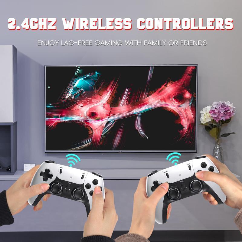 Retro Game Console 20,000-30,000+ Retro Games Stick, Revisit Classic GamesStick ,Retro Play Plug and Play VideoGames Stick 20+ Emulators, 4K HDMIOutput, Premium Competitive DualControllers Wireless Adapter Button Cable