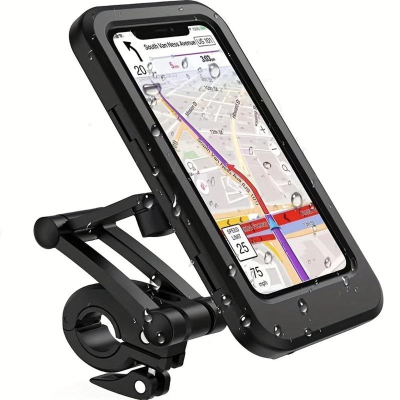 Motorcycle Phone Holder, Waterproof Adjustable Motorcycle Phone Holder, Universal Motorcycle Phone Navigation Holder, Rain-proof Phone Case Holder for Motorcycle