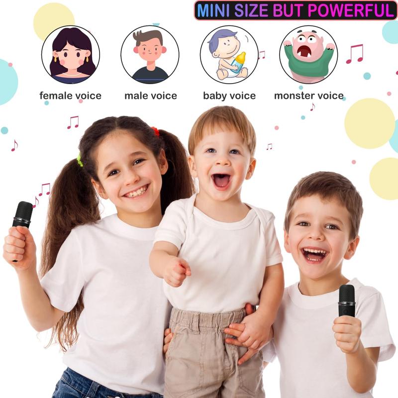 Karaoke Machine for , Mini Portable  Karaoke Speaker with 2  Mics and LED Lights for  Adults, Christmas Birthday Gifts Toys for Girls Boys Family Home Party