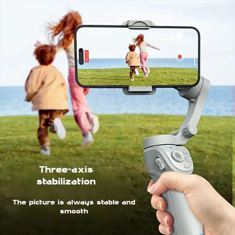 Smartphone Gimbal Stabilizer, Smart Gimbal, 3 Axis Phone Gimbal, Target Tracking, Portable & Foldable, Auto Tracking Phone Stabilizer, Smartphone Gimbal With Active Tracking, Stabilizer For Video Recording, Vlogging Stabilizer