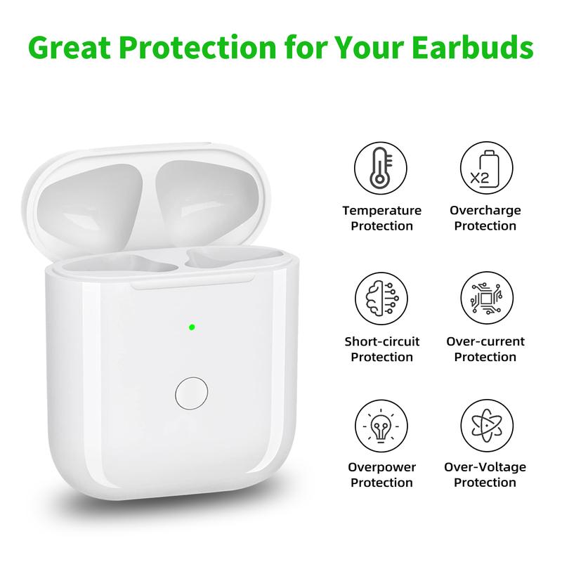 Wireless Charging Case for AirPods 1st & 2nd Generation with Bluetooth Pairing Sync Button, No Earbuds