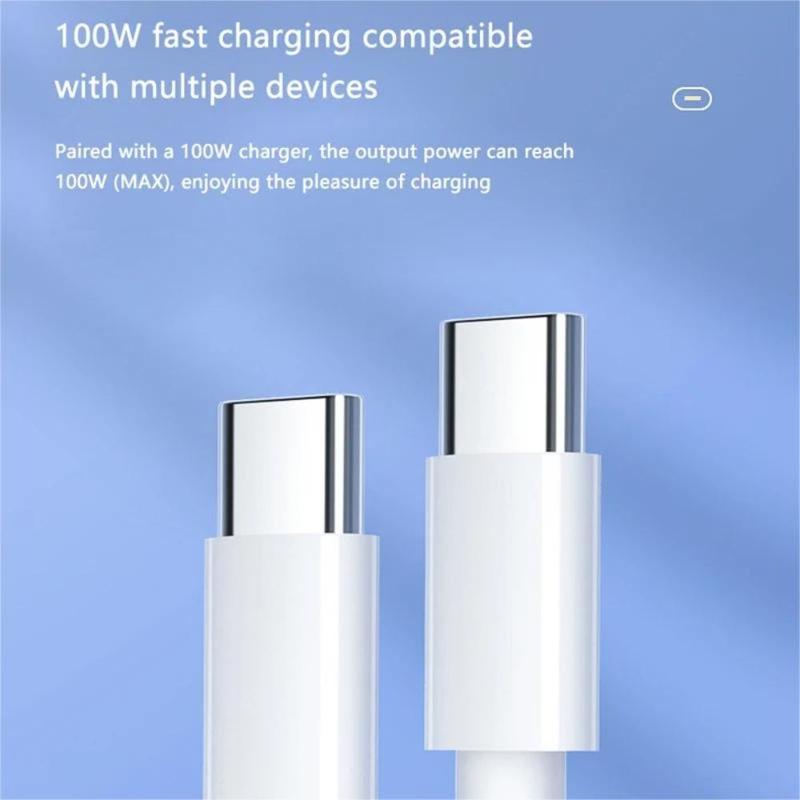 PD 20W Type C Data Cable, 1 Count 100W Fast Charging Type C Charger Cable, Dual-head Type C Charging Cable for iPhone 15 & Android